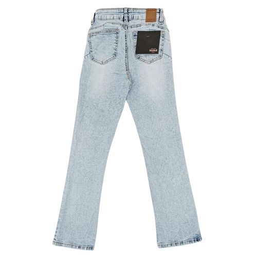 Flare jeans azul lavado para mujer