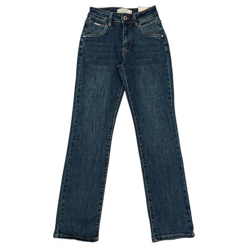 Straight jeans azul lavado para mujer