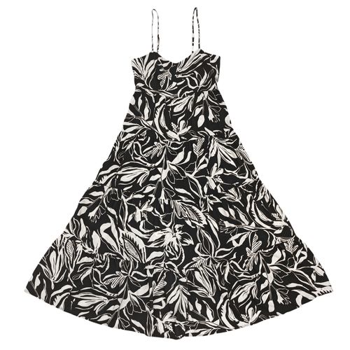 Vestido midi negro para mujer