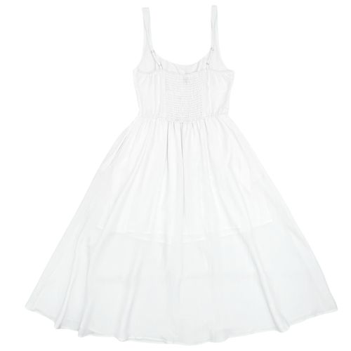 Vestido midi blanco para mujer
