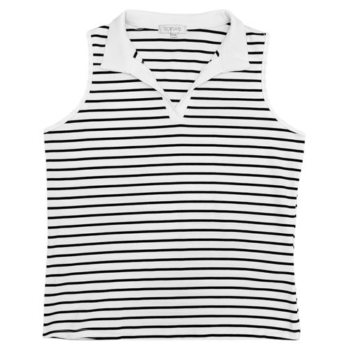 Blusa curvy bicolor rayada para mujer