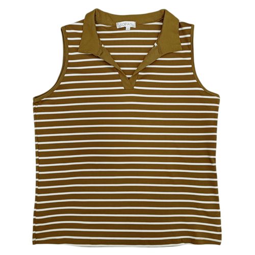 Blusa curvy bicolor rayada para mujer