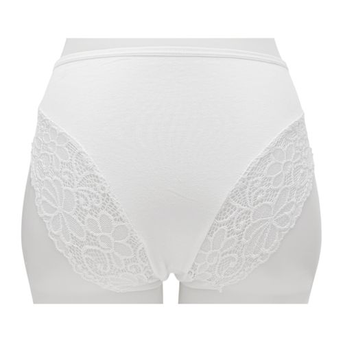 Panty con encaje blanco para mujer