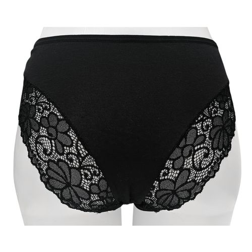 Panty con encaje negro para mujer