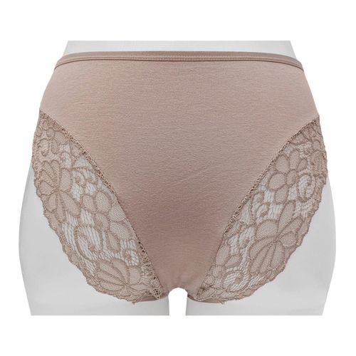 Panty con encaje nude para mujer