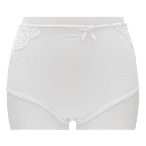 Panty blanco sólido para mujer
