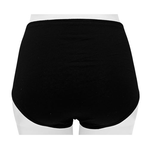 Panty negro sólido para mujer