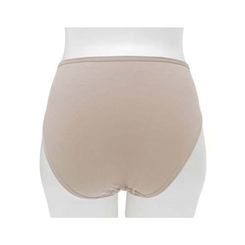 Panty beige sólido para mujer