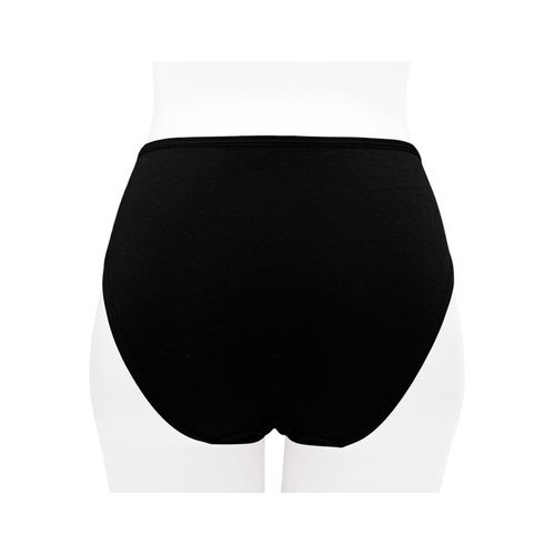 Panty negro sólido para mujer