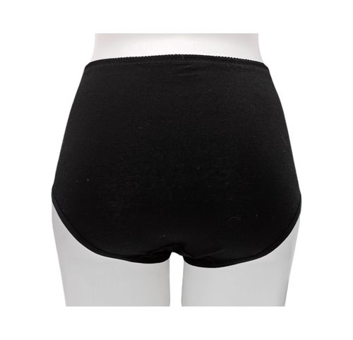 Panty negro sólido para mujer