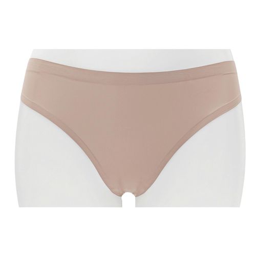 Panty beige sólido para mujer