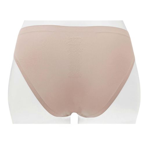 Panty beige sólido para mujer