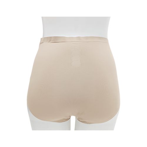 Panty beige sólido para mujer