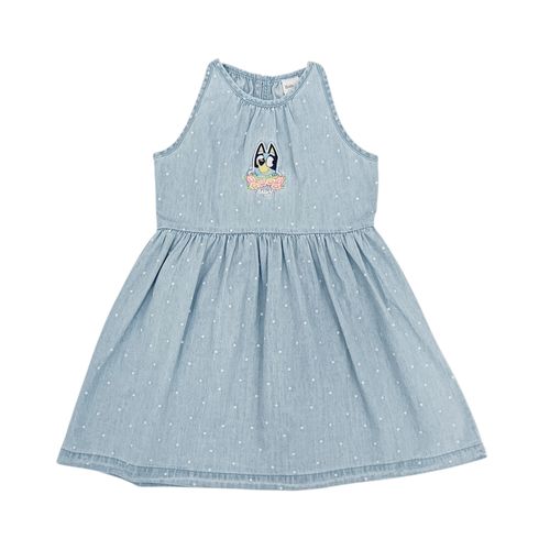 Vestido denim para niña
