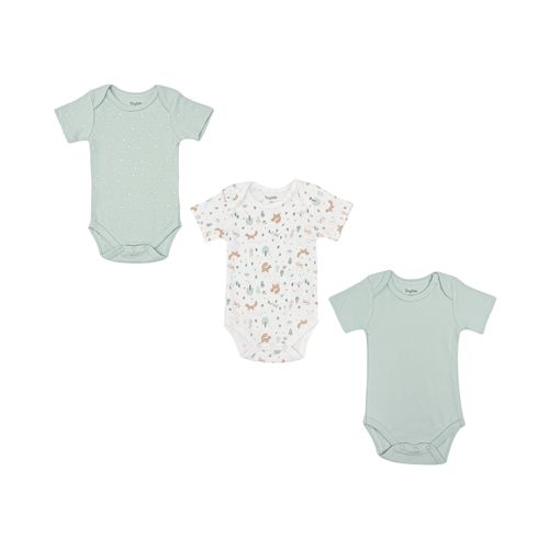 Set de mamelucos bicolor para bebé niño