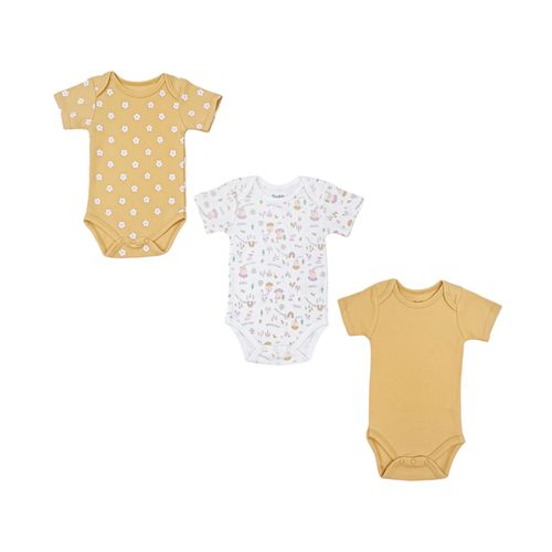 Set de mamelucos estampados para bebé niña