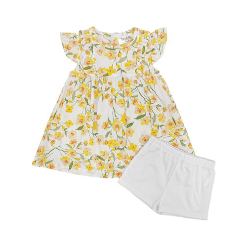 Conjunto de vestido estampado para bebé niña