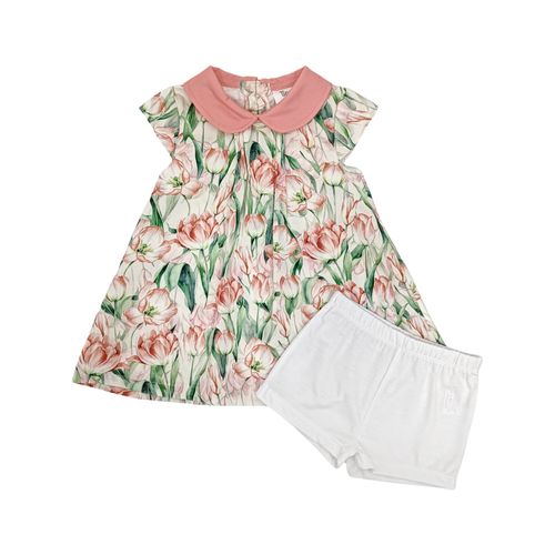 Conjunto de vestido estampado para bebé niña