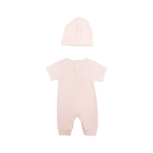 Mameluco rosa sólido para bebé niña