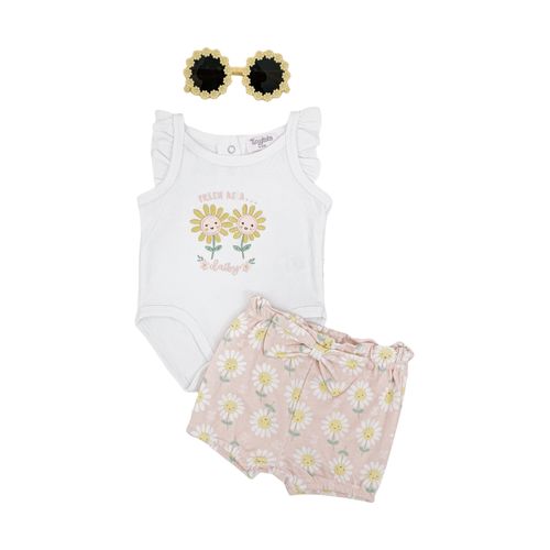 Conjunto blanco estampado para bebé niña
