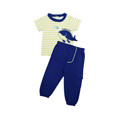 Conjunto azul estampado para bebé niño