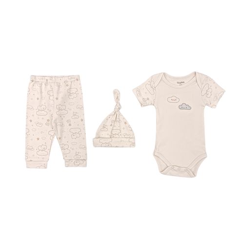 Conjunto rosa estampado para bebé niña