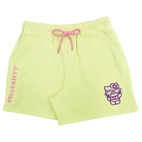 Short verde sólido para niña