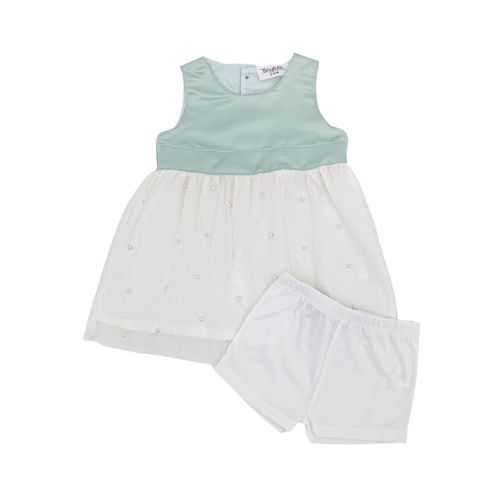 Conjunto de vestido con textura para bebé niña