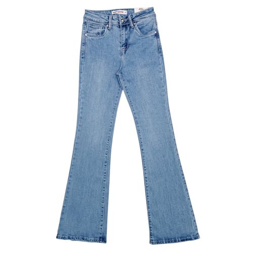 Flare jeans azul lavado para mujer