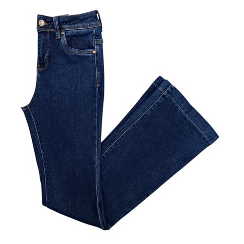 Flare jeans sólido para mujer