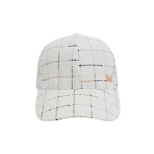 Gorra blanca estampada para mujer