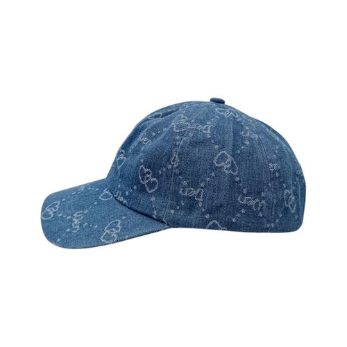 Gorra azul estampada para mujer