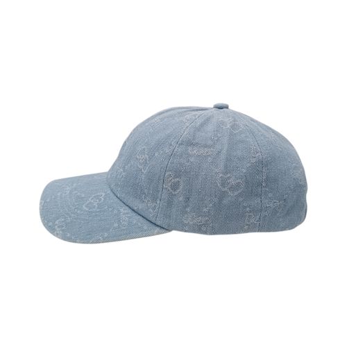 Gorra celeste estampada para mujer
