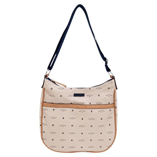 Crossbody ivory estampado para mujer