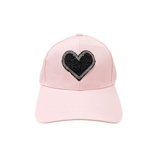 Gorra rosa estampada para mujer