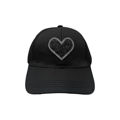 Gorra negro estampada para mujer