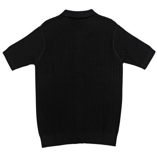 Camisa negra con textura para hombre