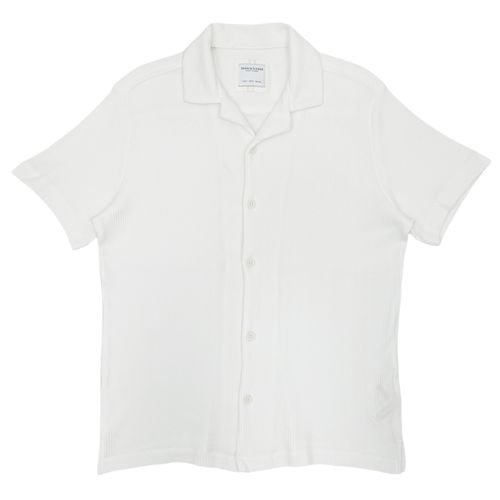 Camisa blanca con textura para hombre