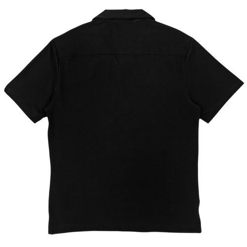 Camisa negra sólida para hombre