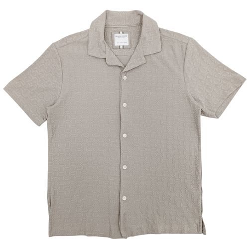 Camisa gris sólida para hombre