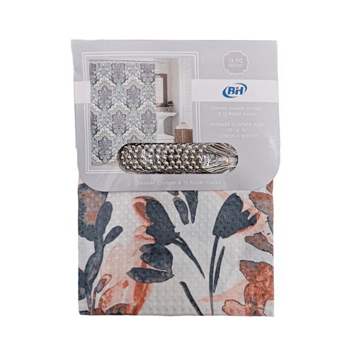 Set de cortina de baño estampada