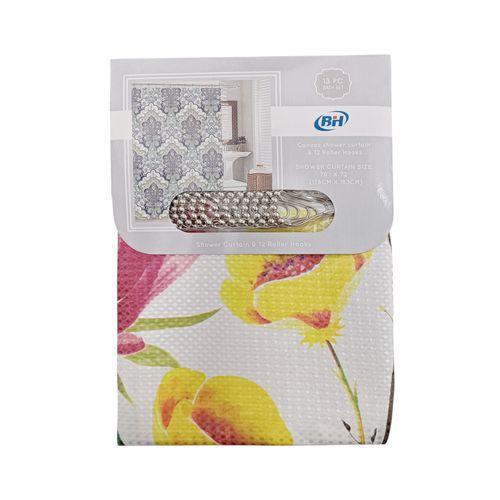 Set de cortina de baño estampada