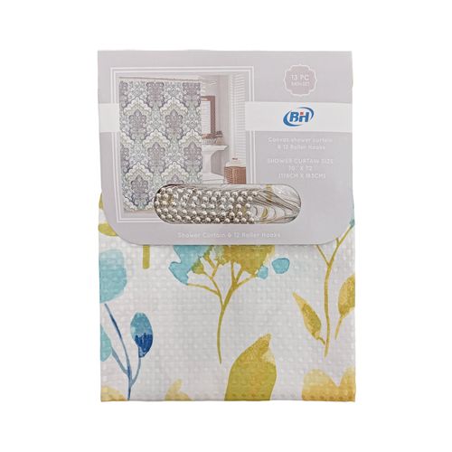 Set de cortina de baño estampada