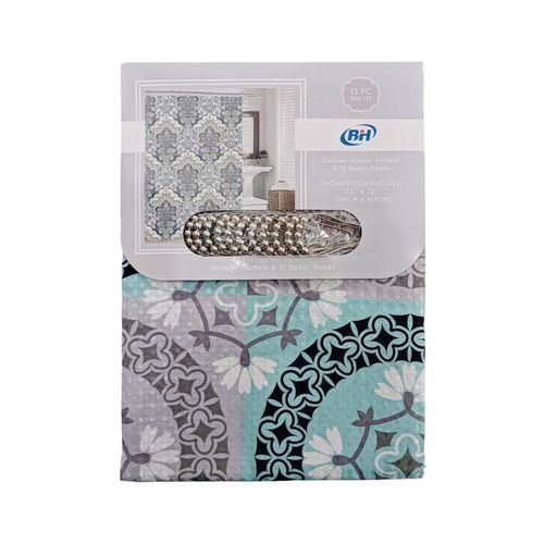 Set de cortina de baño estampada