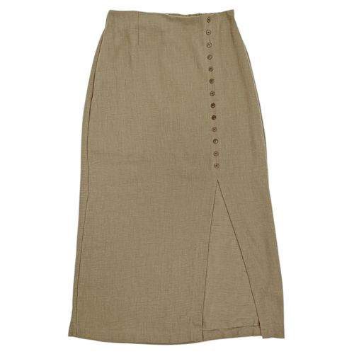 Falda midi sólida para mujer