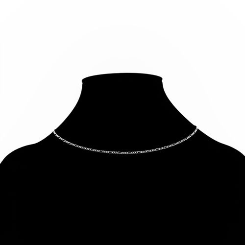 Cadena plateada para mujer