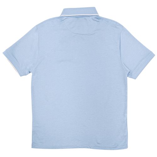 Camisa tipo polo celeste para hombre