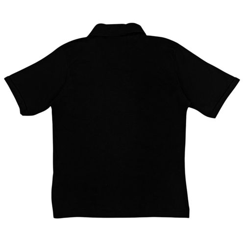 Camisa tipo polo con textura negra para hombre