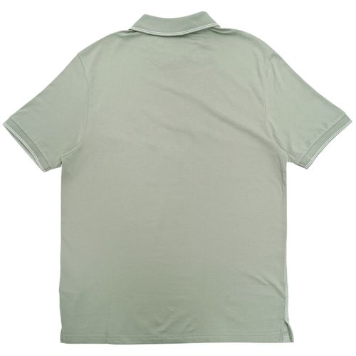 Camisa tipo polo gris sólida para hombre