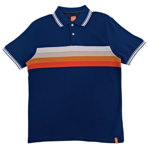 Camisa tipo polo rayada para hombre